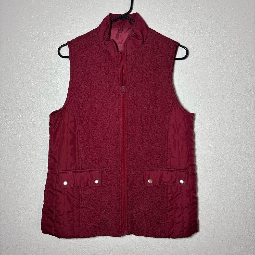 Women's Quilted Red Vest